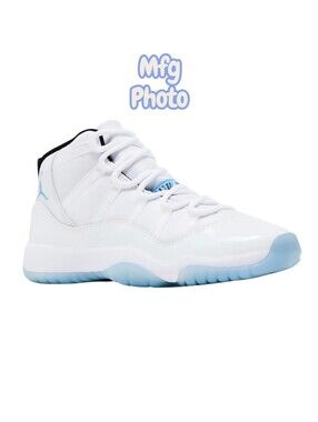 Nike Jordan 11 Retro GS 'Columbia / Legend Blue' 2024, Boys 4.5